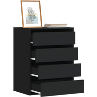 vidaXL Corner Chest of Drawers Black 60x41x76 cm Engineered Wood