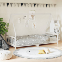 vidaXL Kids Bed Frame White 90x190 cm Solid Wood Pine