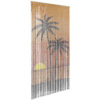 vidaXL Insect Door Curtain Palm Tree Print 100x200 cm Bamboo