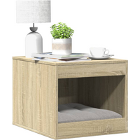 vidaXL Cat Litter Box Enclosure Sonoma Oak 47x59x42 cm Engineered Wood