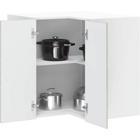 vidaXL Kitchen Wall Corner Cabinet "Porto" Grey Sonoma Engineered Wood