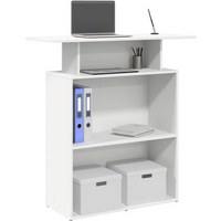 vidaXL Reception Desk White 100x40x104 cm Engineered Wood