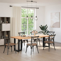 vidaXL Dining Table Legs T-Shaped 2 pcs Black 50x35x(72-73) cm Steel