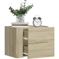 vidaXL Wall-mounted Bedside Cabinet Sonoma Oak 45x30x35 cm