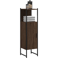 vidaXL Bathroom Cabinet Brown Oak 33x33x120.5 cm Engineered Wood
