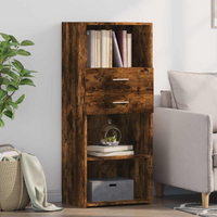 vidaXL Highboard Smoked Oak 50x42.5x124 cm Engineered Wood
