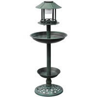 vidaXL Bird Bath/ Feeder with Solar Light