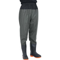 vidaXL Waist Waders with Boots Dark Green Size 44