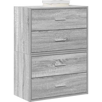 vidaXL Cabinets with 2 Drawers 2 pcs Grey Sonoma 60x31x40 cm Engineered Wood