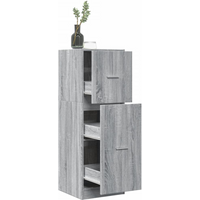 vidaXL Apothecary Cabinet Grey Sonoma 40x41x118 cm Engineered Wood