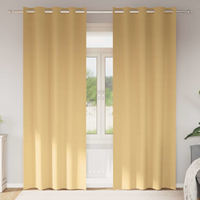 vidaXL Blackout Curtains with Rings 2 pcs Beige 245 x 140 cm Polyester