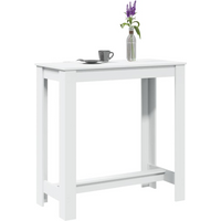 vidaXL Bar Table White 102x50x103.5 cm Engineered Wood