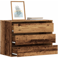vidaXL Corner Chest of Drawers Old Wood 80x41x58 cm Engineered Wood