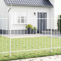 vidaXL Garden Fence White 170 x 150 cm