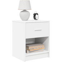 vidaXL Bedside Cabinet with Drawer White 40x34x50 cm