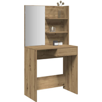 vidaXL Dressing Table with Mirror Artisan Oak 74.5x40x141 cm