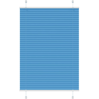 vidaXL Pleated Blind Blue 90x100 cm Fabric Width 89.4 cm Polyester