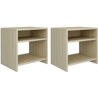 vidaXL Bedside Cabinets 2 pcs Sonoma Oak 40x30x40 cm Engineered Wood