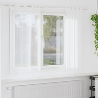 vidaXL Voile Curtain with Curtains 2 pcs White 175 x 140 cm Polyester