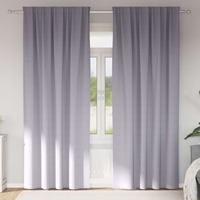 vidaXL Blackout Curtains with Rings 2 pcs Metal Grey 225 x 140 cm
