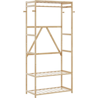 vidaXL Clothes Rack with Shelves 80x40x175 cm Bamboo