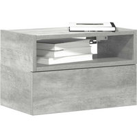 vidaXL Wall-mounted Bedside Cabinet Concrete Grey 45x26x28.5 cm