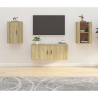 vidaXL Wall Mounted TV Cabinets 2 pcs Sonoma Oak 40x34.5x60 cm