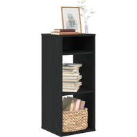 vidaXL Book Cabinet Black 34x31x80 cm Engineered Wood