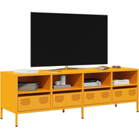 vidaXL TV Cabinet Mustard Yellow 135x39x43.5 cm Cold-rolled Steel