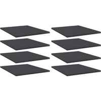 vidaXL Bookshelf Boards 8 pcs Grey 40x50x1.5 cm Engineered Wood