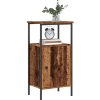 vidaXL Bedside Cabinet Old Wood 41x31x80 cm Engineered Wood