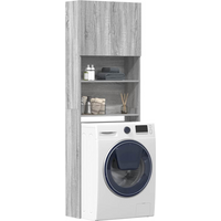 vidaXL Washing Machine Cabinet Grey Sonoma 64x24x190 cm Engineered Wood