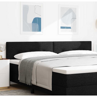 vidaXL Headboard Height Adjustable with Headboard Black 200 cm Fabric