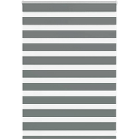 vidaXL Zebra Blind Dark Grey 100x100 cm Fabric Width 95.9 cm Polyester