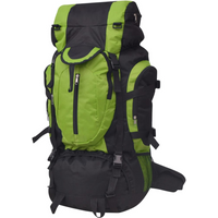 vidaXL Hiking Backpack XXL 75 L Black and Green