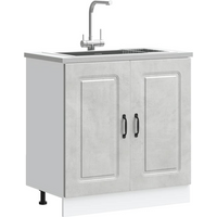 vidaXL Sink Base Cabinet Kalmar Concrete Grey 80x46x81.5 cm Engineered Wood