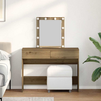 vidaXL Dressing Table Artisan oak 100 x 40 x 130 cm Engineered wood