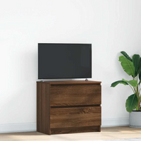 vidaXL TV Cabinet Brown Oak 60x35x54 cm Engineered Wood