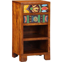 vidaXL Telephone Stand Brown 40 x 35 x 75 cm Solid Acacia wood