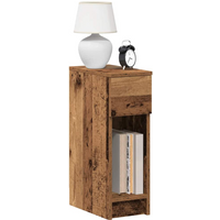 vidaXL Bedside Cabinets with Drawer 2 pcs Old Wood 20x36x60 cm