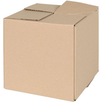 vidaXL Folding Box with Storage 50 pcs Brown 20 x 20 x 20 cm Cardboard