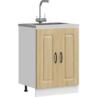vidaXL Sink Base Cabinet Kalmar Sonoma Oak 60x46x81.5 cm Engineered Wood