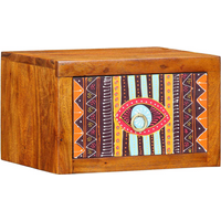 vidaXL Bedside Cabinet Brown 35 x 30 x 22 cm Solid acacia wood