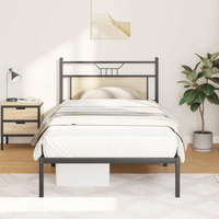 vidaXL Bed Frame without Mattress Sonoma Oak 107x203 cm Engineered Wood