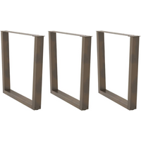 vidaXL Dining Table Legs V-Shape 3 pcs Natural Steel 80x(72-73.3) cm Steel