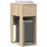 vidaXL Computer Tower Stand with Drawer Sonoma Oak 30x44x74 cm