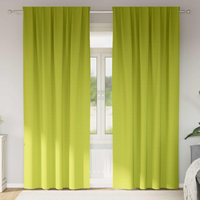 vidaXL Blackout Curtains with Rings 2 pcs Green 225 x 140 cm Polyester