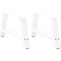 vidaXL Coffee Table Legs A-Shaped 2 pcs White 70x(30-31) cm Steel