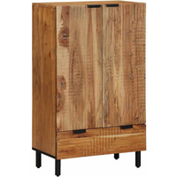 vidaXL Highboard with Shelf Brown 60 x 33 x 100 cm Solid Acacia wood
