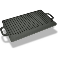 vidaXL Grill Platter Cast Iron Reversible 50x23 cm